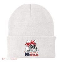 Merica Cute Bulldog 4th Of July Beanie thumb 0