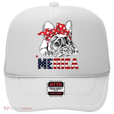Merica Cute Bulldog 4th Of July Hat