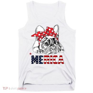 Merica Cute Bulldog 4th Of July Tank Top