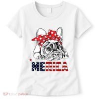 Merica Cute Bulldog 4th Of July Women's T-Shirt thumb 0