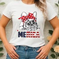 Merica Cute Bulldog 4th Of July Women's T-Shirt thumb 2