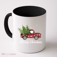 Merry Christmas Buffalo Truck Tree Red Plaid Coffee Mug thumb 0