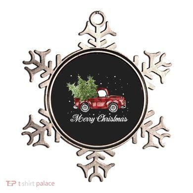 Merry Christmas Buffalo Truck Tree Red Plaid Ornament