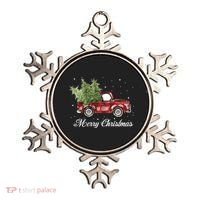 Merry Christmas Buffalo Truck Tree Red Plaid Ornament thumb 0