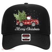 Merry Christmas Buffalo Truck Tree Red Plaid Hat thumb 0