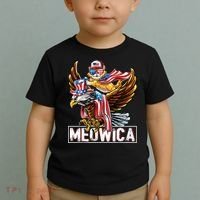 Meowica Cat Bald Eagle 4th Of July Patriotic American Flag Toddler T-Shirt thumb 2