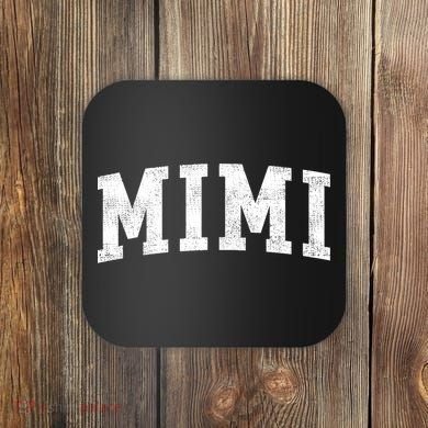 Mimi Classic Bold Font Mimi Birthday Gift Coaster
