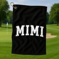 Mimi Classic Bold Font Mimi Birthday Gift Golf Towel thumb 1