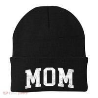 Mom Classic Bold Font Mommy Birthday Gift Beanie thumb 0