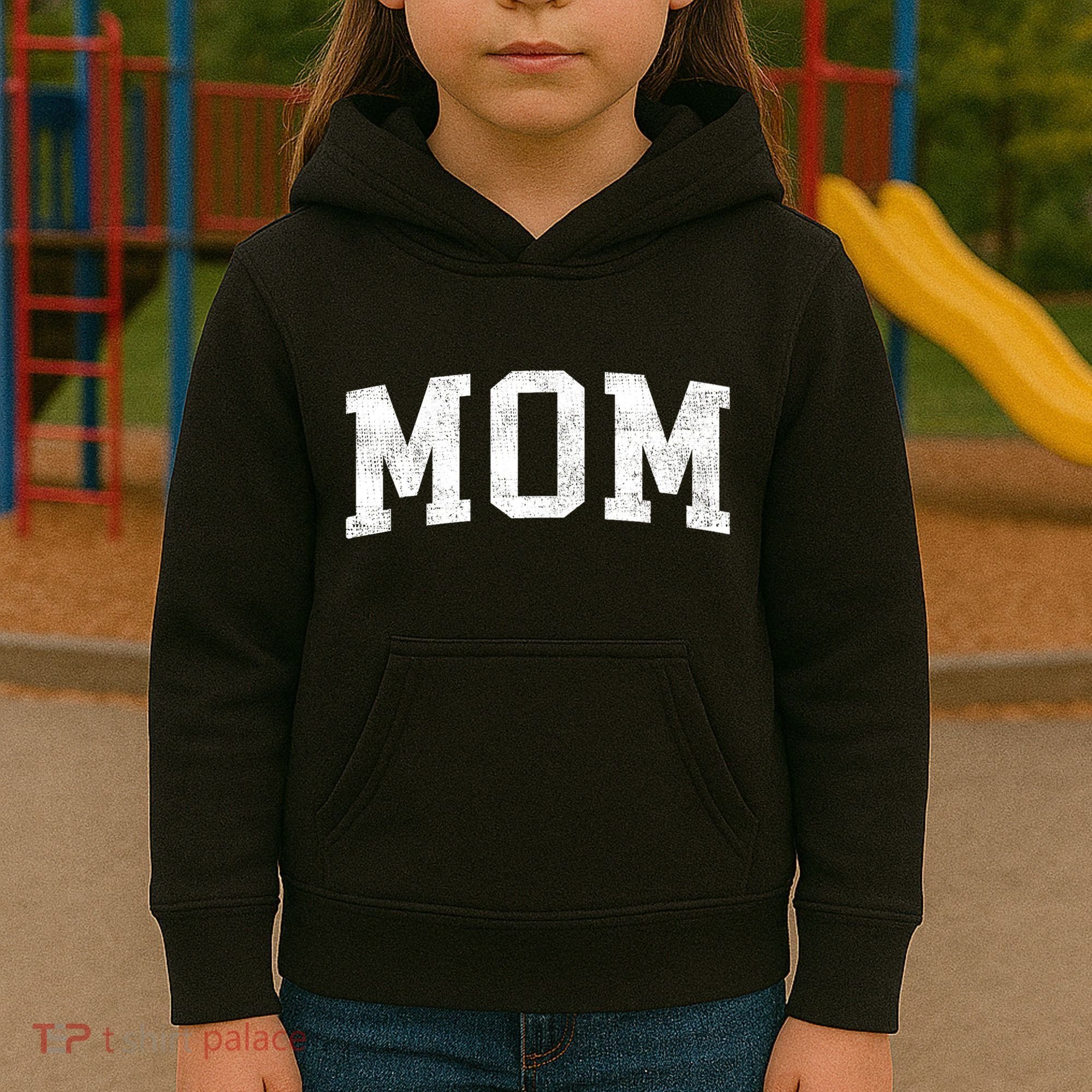 Mom Classic Bold Font Mommy Birthday Gift Kids Hoodie