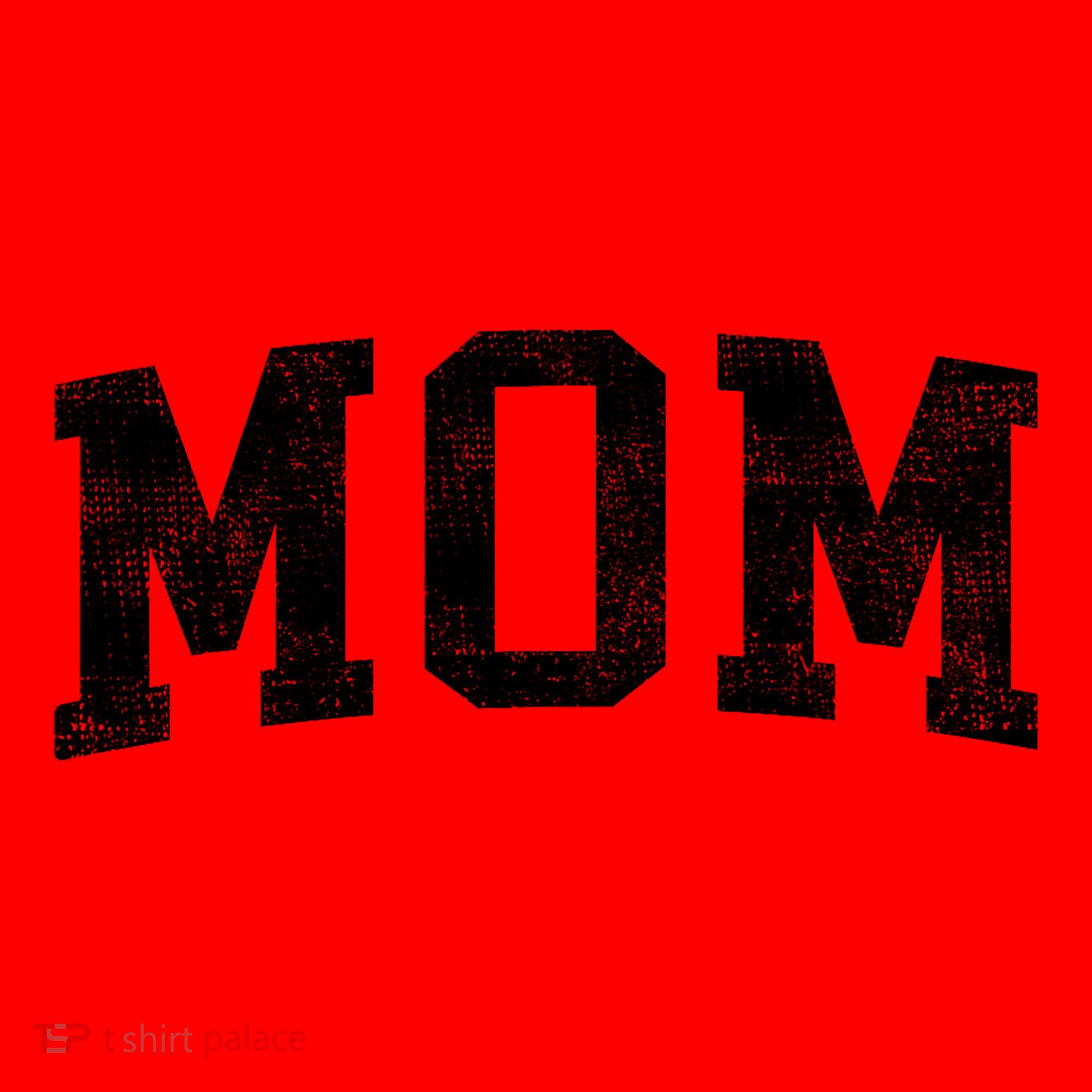 Mom Classic Bold Font Mommy Birthday Gift Santa Hat