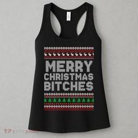 Merry Christmas Bitches Ugly Christmas , Christmas Vacation ,Ugly Christmas Women's Tank Top thumb 3