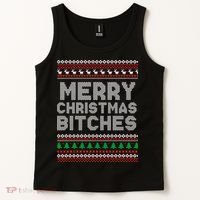 Merry Christmas Bitches Ugly Christmas , Christmas Vacation ,Ugly Christmas Tank Top thumb 2