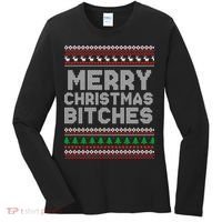Merry Christmas Bitches Ugly Christmas , Christmas Vacation ,Ugly Christmas Women's Long Sleeve Shirt thumb 0