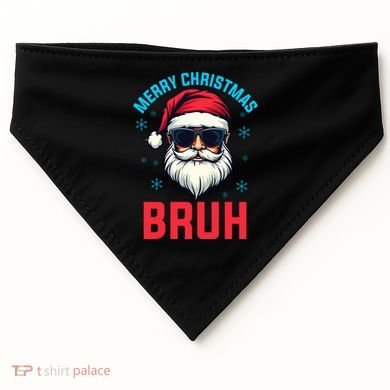 Merry Christmas Bruh USA-Made Doggie Bandana
