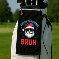 Merry Christmas Bruh Golf Towel thumb 2
