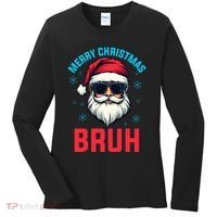 Merry Christmas Bruh Women's Long Sleeve Shirt thumb 0
