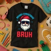 Merry Christmas Bruh Kids T-Shirt thumb 3