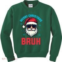 Merry Christmas Bruh Kids Sweatshirt thumb 0