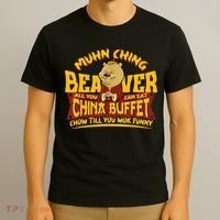 Muhn Ching Beaver All You Can Eat China Buffet Funny T-Shirt thumb 3