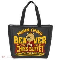 Muhn Ching Beaver All You Can Eat China Buffet Funny Tote Bag thumb 0