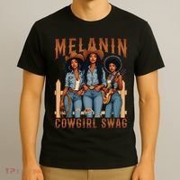 Melanin Cowgirls Black History Month African Melanin Pride T-Shirt thumb 3