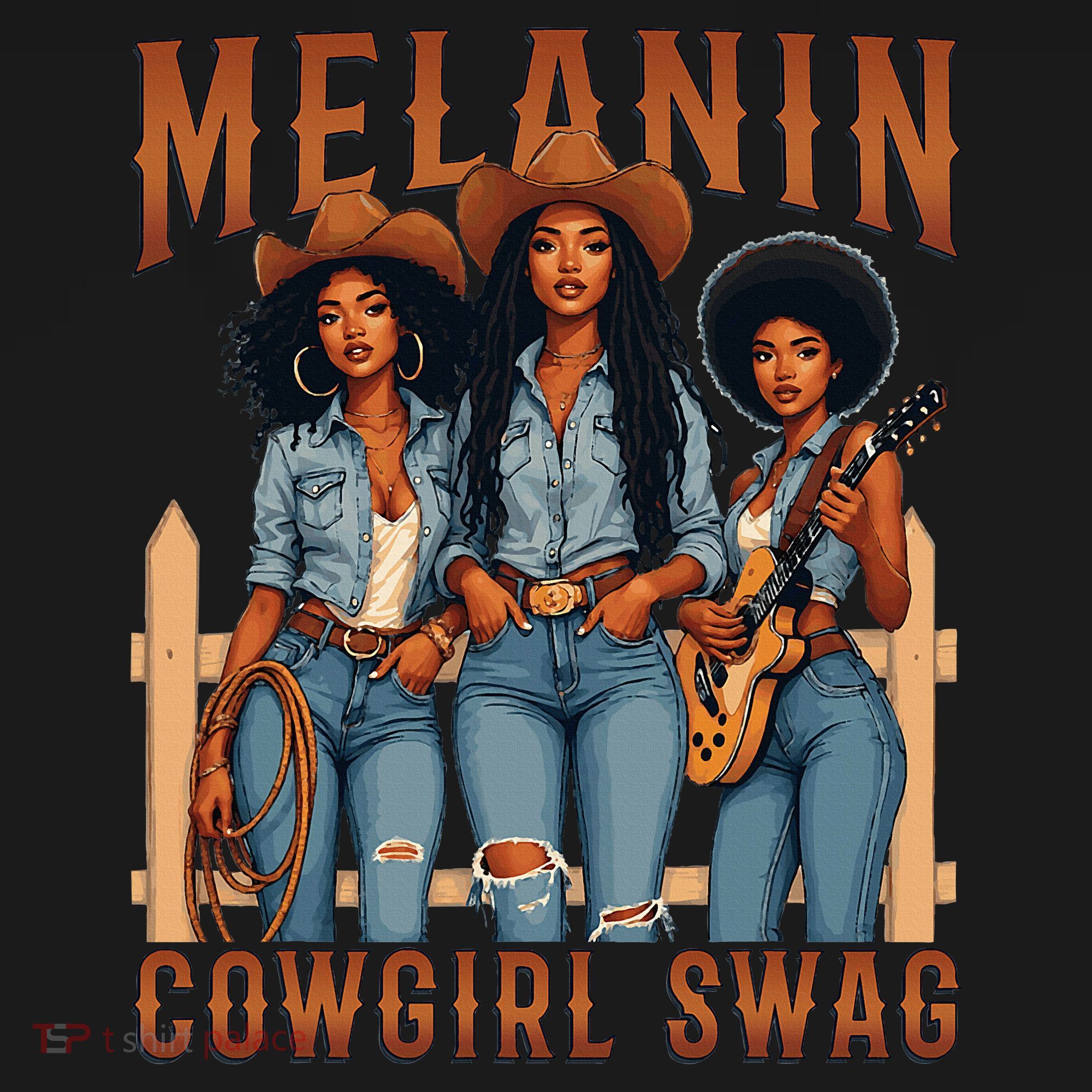 Melanin Cowgirls Black History Month African Melanin Pride Women's Tank Top