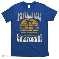 Malibu California Beach Summer Vacation Vintage Gift T-Shirt thumb 0