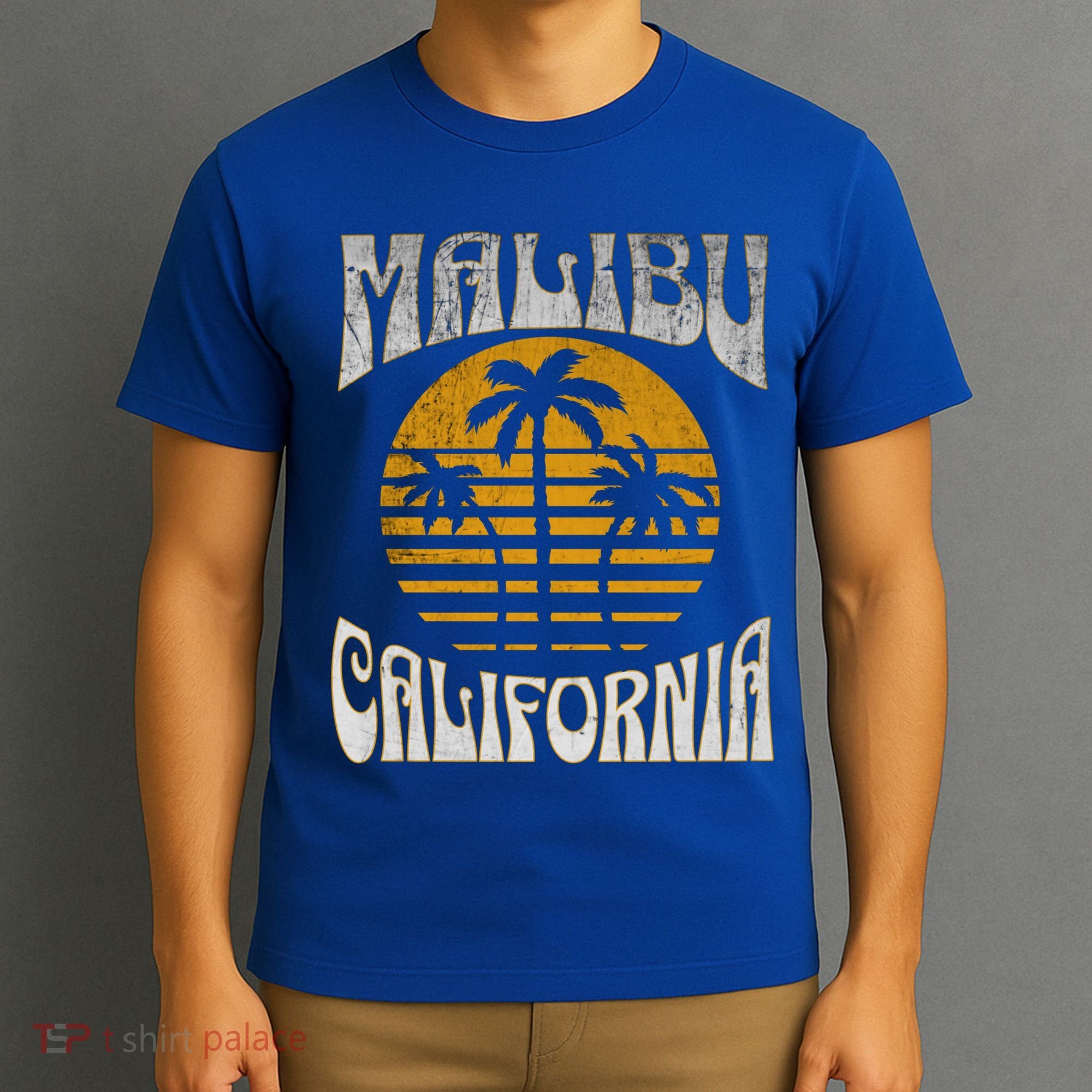 Malibu California Beach Summer Vacation Vintage Gift T-Shirt