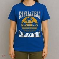Malibu California Beach Summer Vacation Vintage Gift T-Shirt thumb 4