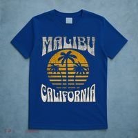 Malibu California Beach Summer Vacation Vintage Gift T-Shirt thumb 5
