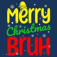 Merry Christmas Bruh Xmas Santa Claus Snow Flakes Boy Hoodie thumb 2