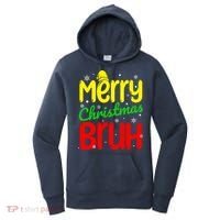 Merry Christmas Bruh Xmas Santa Claus Snow Flakes Boy Women's Hoodie thumb 0