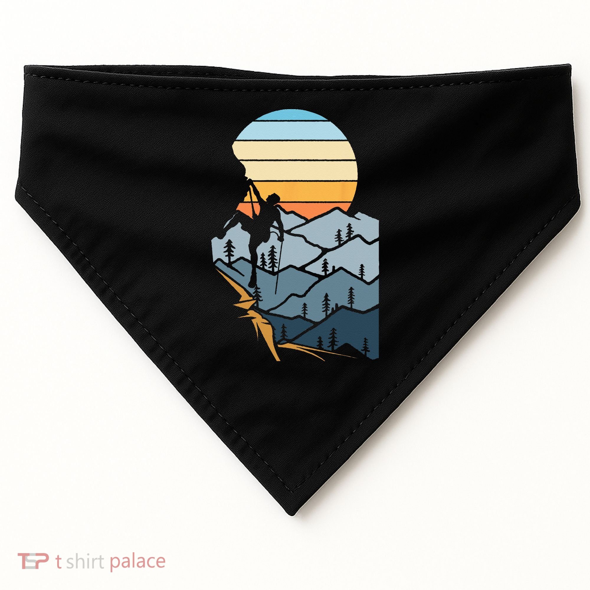 Mountain Climber Boulder Sports Hobby Retro Rock Climbing USA-Made Doggie Bandana