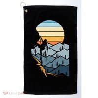 Mountain Climber Boulder Sports Hobby Retro Rock Climbing Golf Towel thumb 0