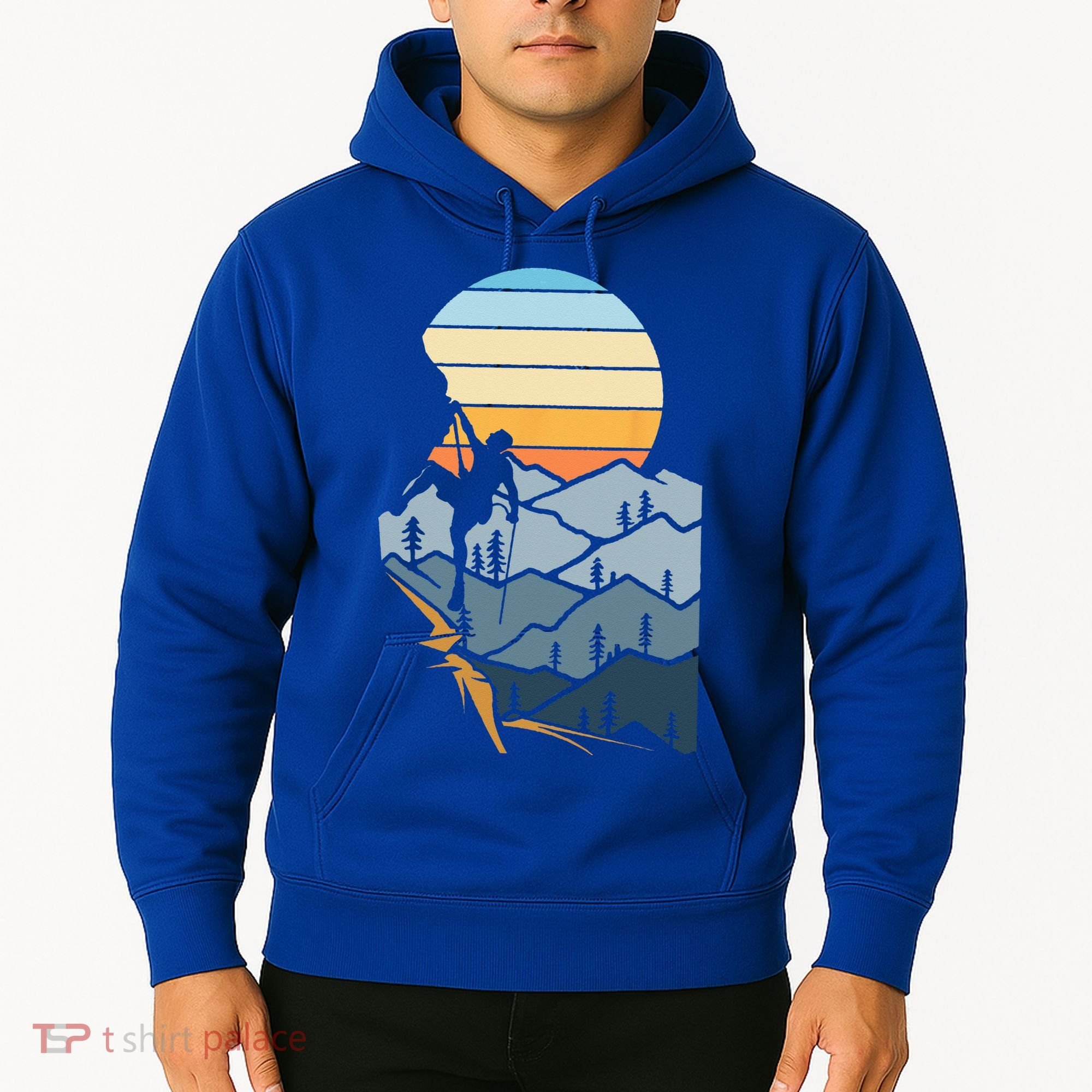 Mountain Climber Boulder Sports Hobby Retro Rock Climbing Hoodie