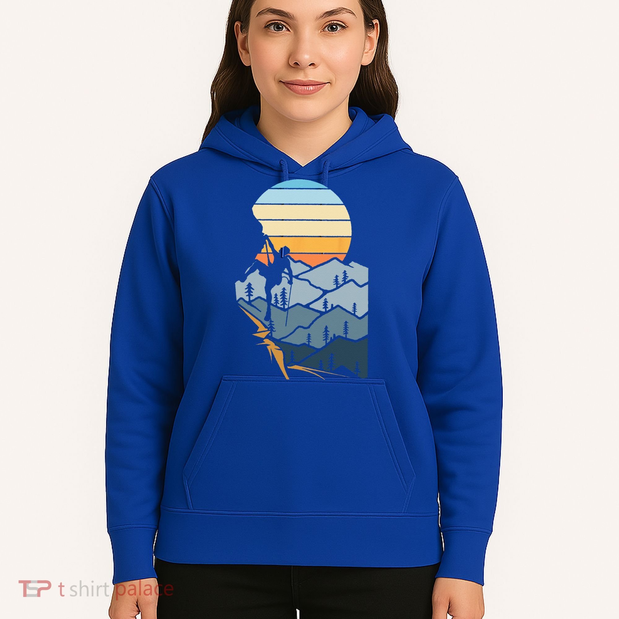 Mountain Climber Boulder Sports Hobby Retro Rock Climbing Hoodie