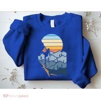 Mountain Climber Boulder Sports Hobby Retro Rock Climbing Sweatshirt thumb 2