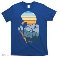 Mountain Climber Boulder Sports Hobby Retro Rock Climbing T-Shirt thumb 0