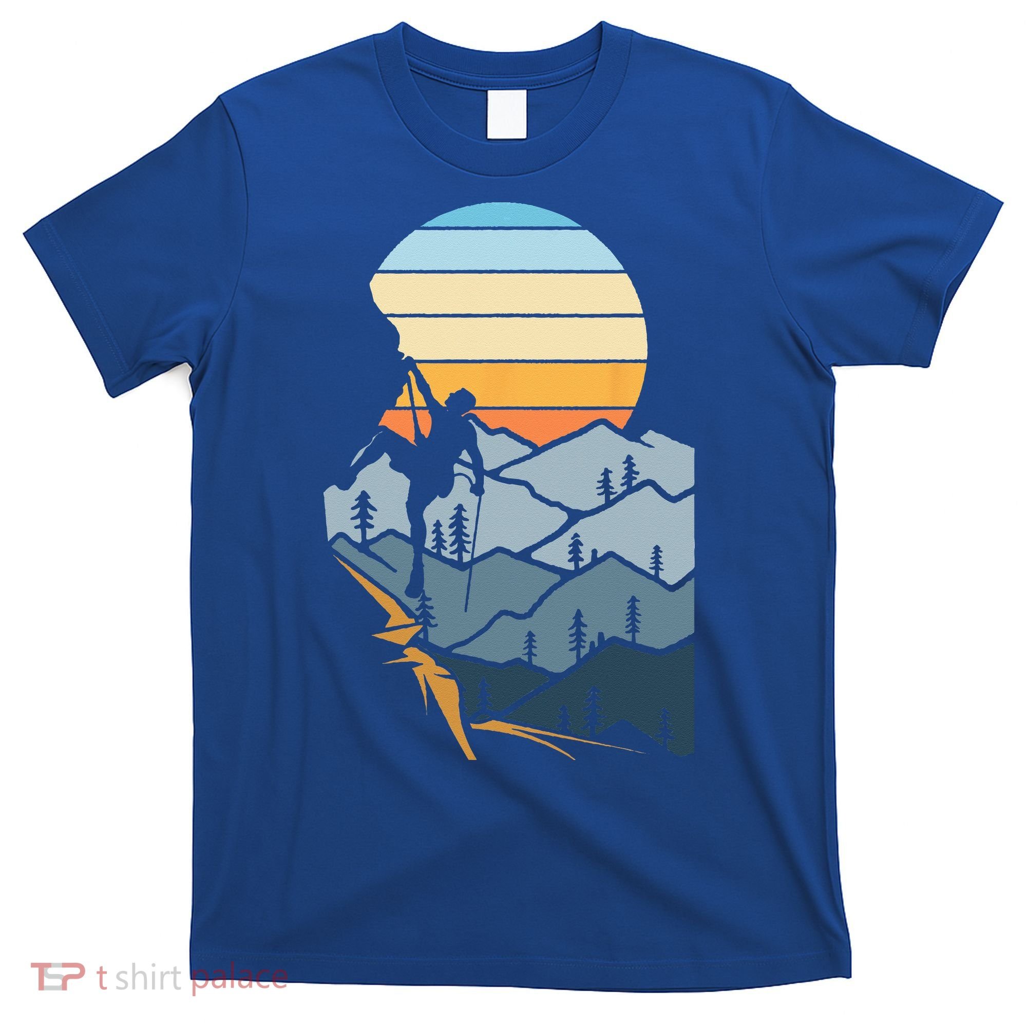 Mountain Climber Boulder Sports Hobby Retro Rock Climbing T-Shirt