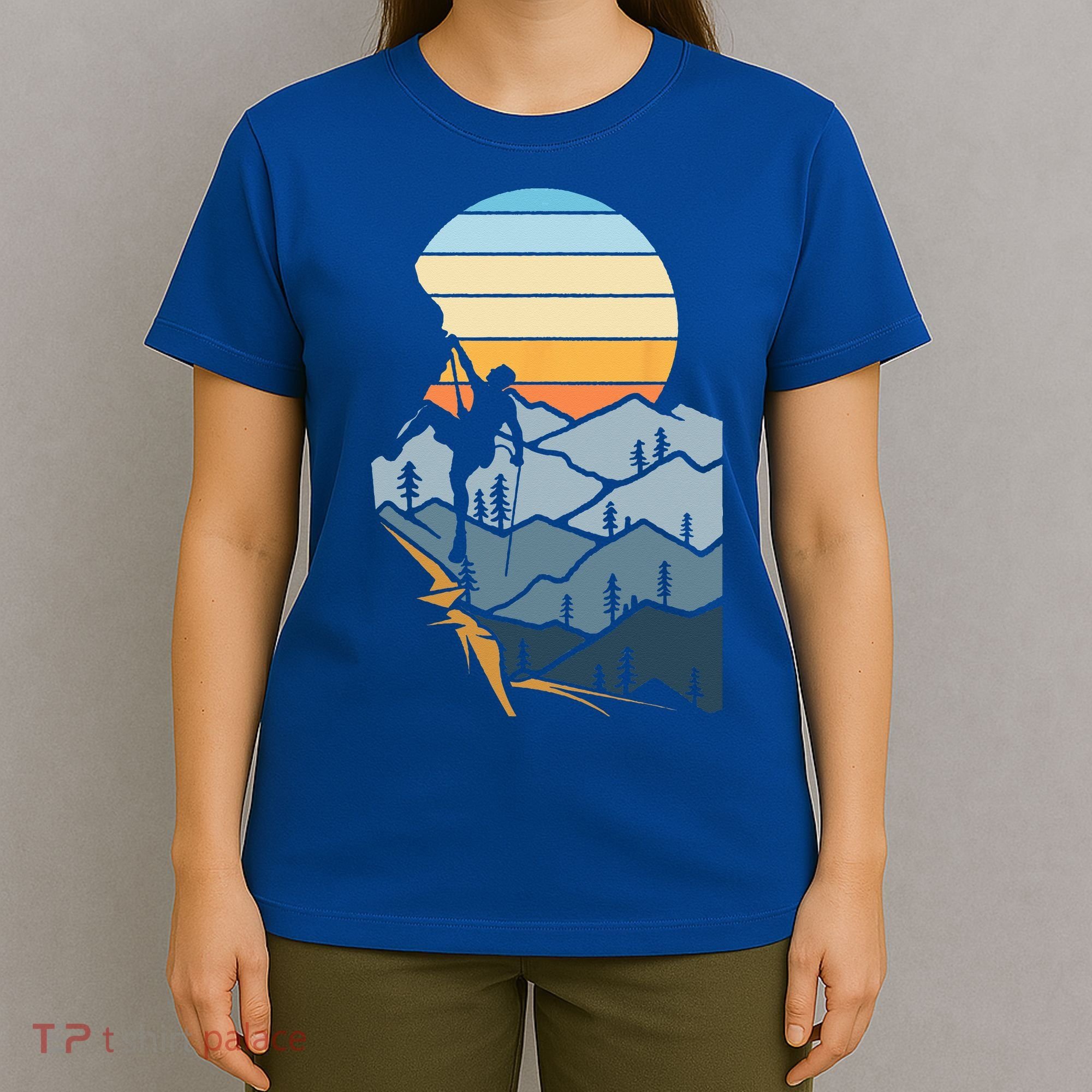 Mountain Climber Boulder Sports Hobby Retro Rock Climbing T-Shirt