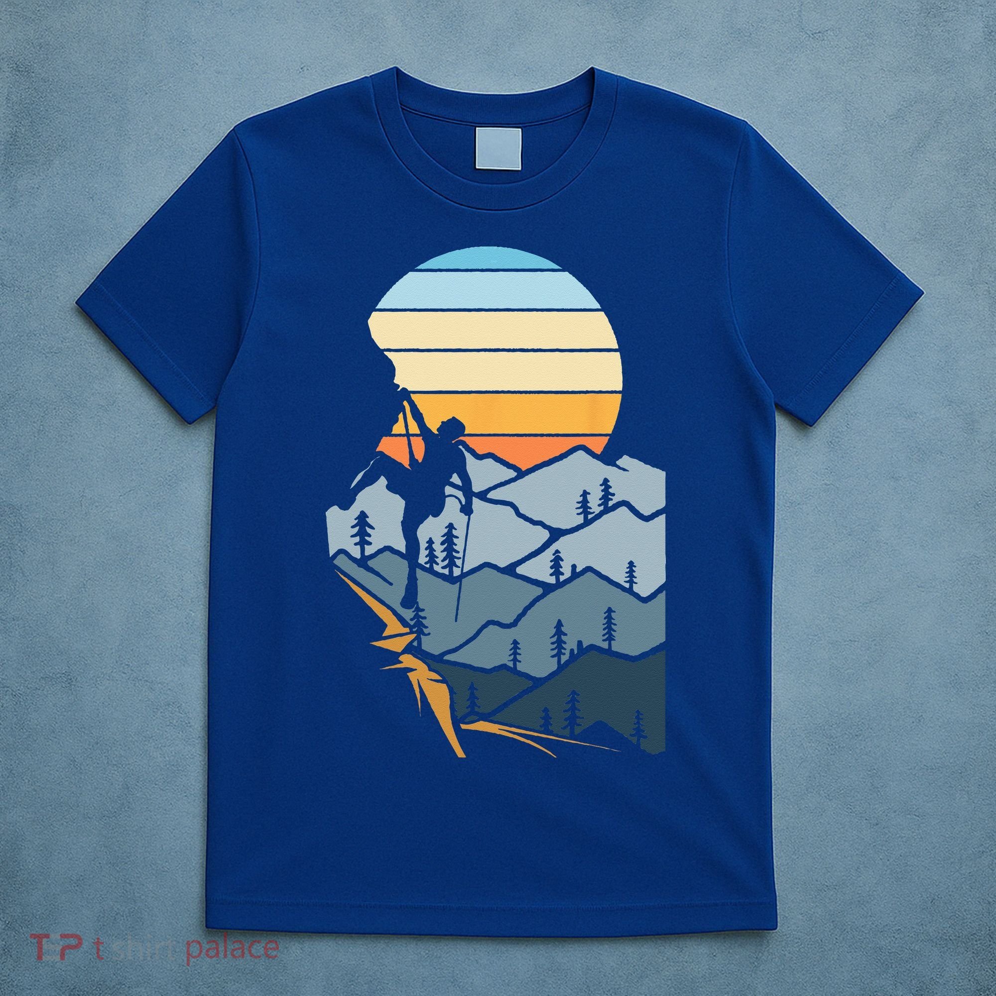 Mountain Climber Boulder Sports Hobby Retro Rock Climbing T-Shirt