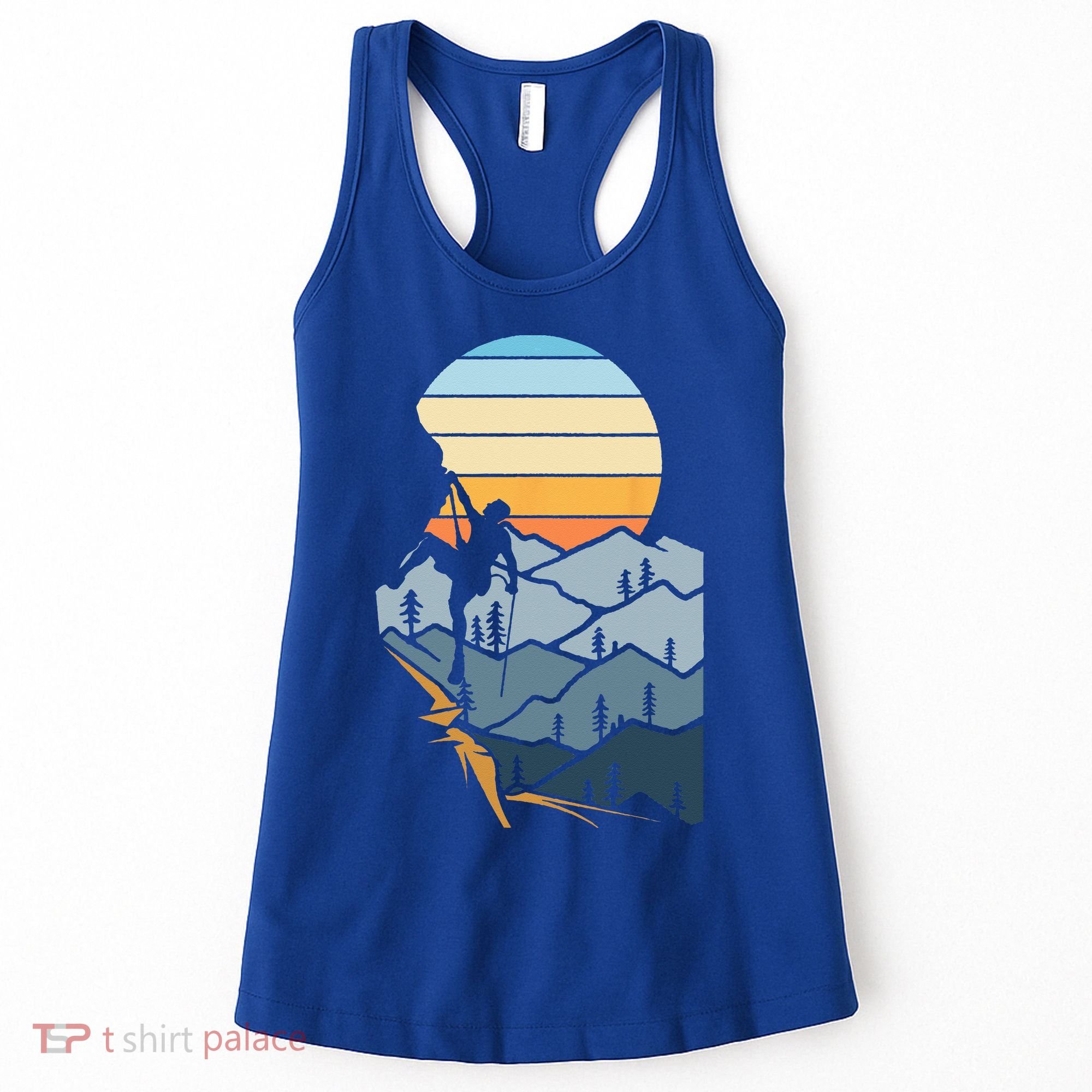 Mountain Climber Boulder Sports Hobby Retro Rock Climbing Women's Tank Top