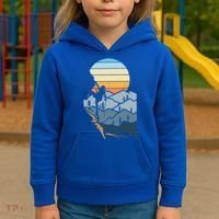 Mountain Climber Boulder Sports Hobby Retro Rock Climbing Kids Hoodie thumb 3