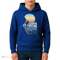Mountain Climber Boulder Sports Hobby Retro Rock Climbing Kids Hoodie thumb 4