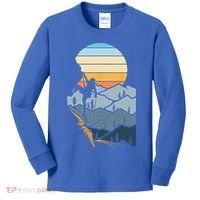 Mountain Climber Boulder Sports Hobby Retro Rock Climbing Kids Long Sleeve Shirt thumb 0