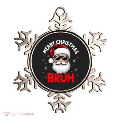 Merry Christmas Bruh Funny Santa Claus Ornament