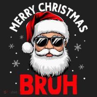 Merry Christmas Bruh Funny Santa Claus Hat thumb 2