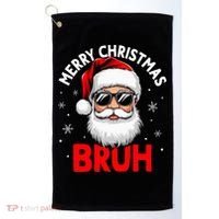 Merry Christmas Bruh Funny Santa Claus Golf Towel thumb 0