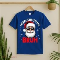 Merry Christmas Bruh Funny Santa Claus T-Shirt thumb 2